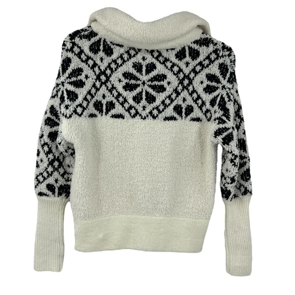 PILCRO anthropology Fleece zip coastal chunky Turtleneck Sweater SZ XS - Picture 4 of 6